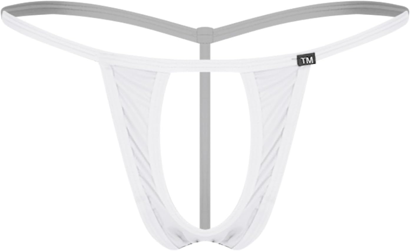 Agoky Men's Sexy Panties Underwear Hollow Out Bikini Briefs Thong Swim Beach Night Hipster Panty