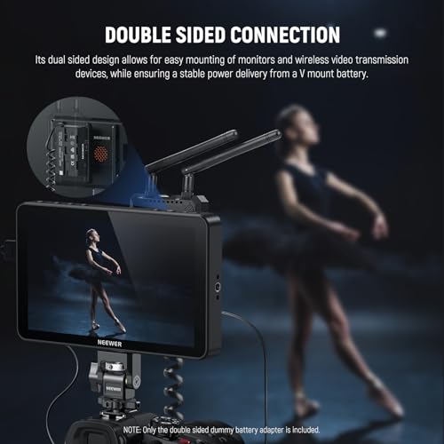 Image of NEEWER Dual Sided Dummy Battery Adapter with Display, Coiled D Tap to USB C Splitter Charger Compatible with Atomos Ninja Shinobi Monitors DJI SDR Video Transmitter Sony NP-F970 /750 /550, VP-F550X2