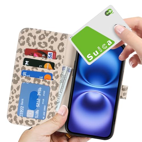 Étui portefeuille iPhone 16 léopard idéal pour vos sorties sans sac - 2