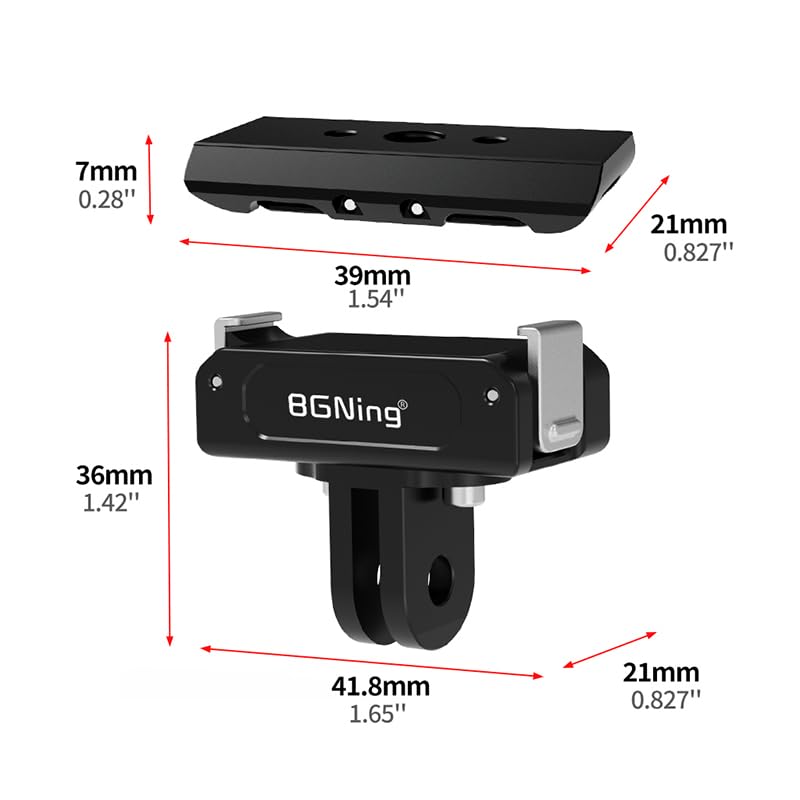 BGNing Quick Release Plate Magnetic Quick Release Arca Sliders Compatible with Action5 Magnetic Accessory,for Tripod Camera Accessories with 1/4 Screw 1/4 ARRI (Type 3)