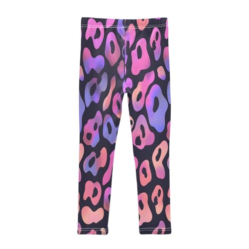 Toddler Girls Leggings Printed Yoga Pants Leggings Purple Leopard Print for Kids2