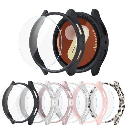 Haojavo for Galaxy Watch 7 40mm Case + Screen Protector 6+8 Pack Cover Set