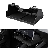 BASENOR 2026 Tesla Model Y Model 3 Under Screen Storage Box [100% Secure] Center Console Organizer Tray for Model Y Juniper 2025 2026 Model 3 Highland 2024 2025 (Standard, Premium & Performance)