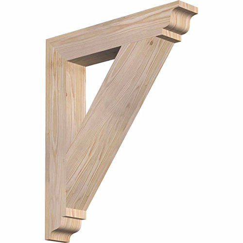 Ekena Millwork BKT04X22X26TRA01SDF Traditional Smooth Bracket, 3.5" Width x 22" Depth x 26" Height, Douglas Fir