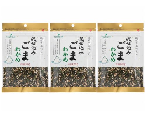 Amazon.co.jp: 【ツルヤオリジナル】混ぜ込みごま わかめ 25g×3袋