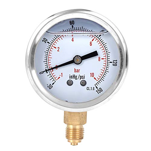 Manomètre à vide contre les fuites d'air avec raccord 1/4BSP en laiton