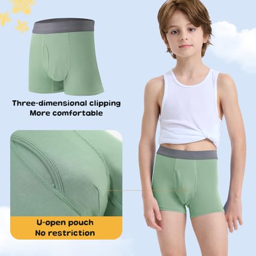Image of BAMBOO COOL Boys' Boxer Briefs 6-18Y Underwear Moisture-Wicking Lightweight and Ultra Soft 6-Pack