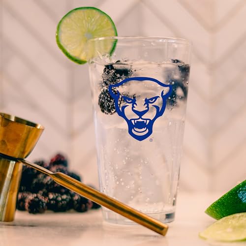 Image of Logo Brands NCAA 16 oz Pint Glass - Durable Glass With Bold Team Color- Chip-Resistant Rim Drinkware For Fans, Tailgates, Home Bars & Everyday Use