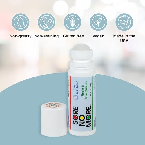 Image of Sore No More Cool Relieving Gel for Aches & Pains in Muscles & Joints associated with Strains, Bruises & Sprains | Absorbs Quickly with a Refreshing Lemon Aroma | 3 oz Roll-On