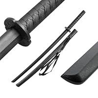 DEPICE Bokken Set inkl. Saya Hartkunststoff - 101 cm, 600 g, Iaido, Aikido, Bokuto, Schwarz
