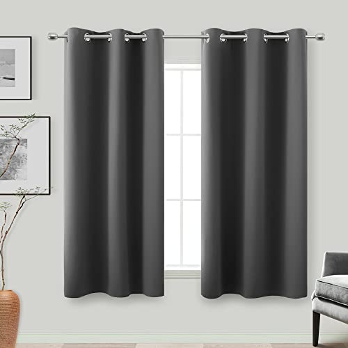 Image of Dark Gray Curtains 34 by 45 Inches Long