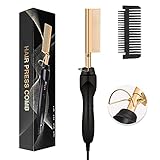 Hot Comb Hair Straightener, Electric Heating Comb, Portable Travel Anti-Scald Beard Straightener...