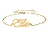 HUAN XUN Ella Name Bracelet for Womens Jewelry Gifts Stainless Steel