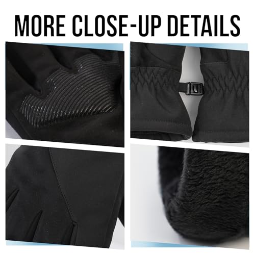 Image of GOUNOD Winter Gloves for Women Men, Thermal Insulated Waterproof Windproof Cold Weather Gloves, Touch Screen Compatible, Non-Slip Grip for Running, Driving, Cycling, Hiking