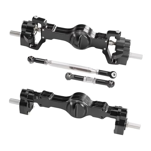 RC�t�����g���A�A�N�X���Z�b�g For WPL 1/16 C14 C24 B14 B24 B16 B36 C64 1/10 C74 ���^���t�����g����у��A�A�N�X�� RC�J�[�A�b�v�O���[�h�p�[�c���f���A�N�Z�T���[�g�ݗ��ėp(Black,1set)