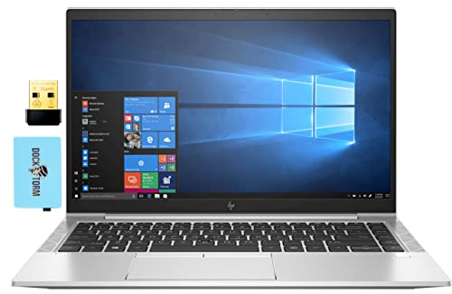 Image of HP EliteBook 845 G7 14.0 inch FHD 60Hz IPS WLED Display Laptop (AMD Ryzen 5 PRO 4650U 6-Core, 16GB RAM, 512GB PCIe SSD, AMD Radeon, Backlit KB, Win 11 Pro) w /WiFi Dongle, Hub