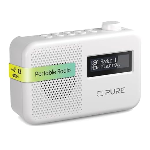 Pure Elan One2 tragbares DAB+/FM Radio mit Bluetooth 5.1 (LCD-Display, 10 Speichertasten, Batteriebetrieb mit 4xAA möglich) Cotton Weiß
