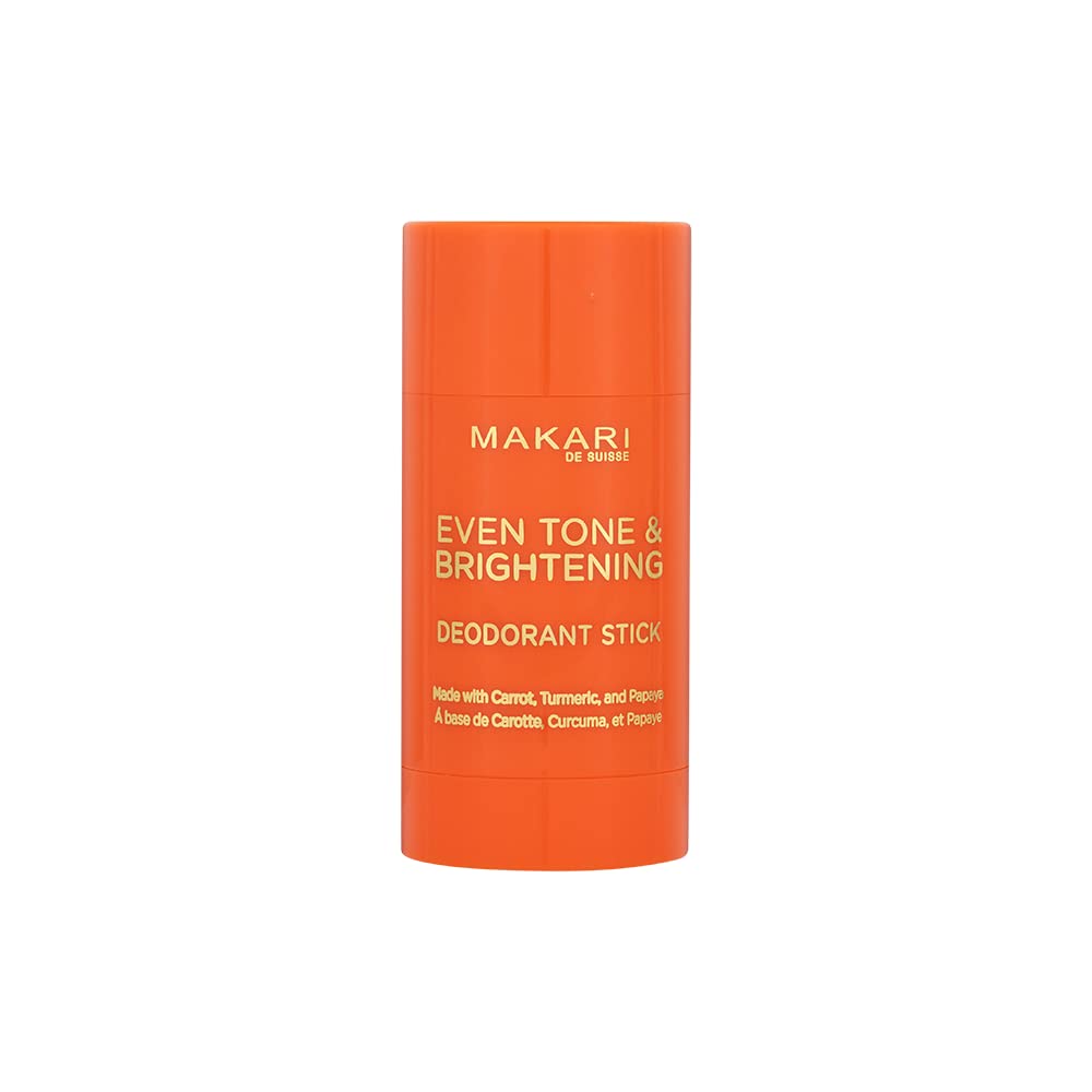 MAKARIEven Tone & Brightening Deodorant Stick for Underarm Dark Spots and Uneven Skin Tone, Aluminium Free Deodorant for Women, Made with Carrot, Turmeric and Papaya, 59ml