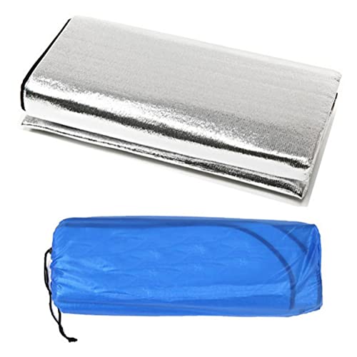 HONMEET Camping Mat Aluminum Foil Picnic Sleeping Pad for Outdoor Use Double Sided Protection from Damp Grass and Portable Design with Carry