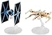 Hot Wheels Star Wars Rogue One Tie Fighter Blue vs. X-Wing Red 2 Wings Open Vehicle (2 Pack)