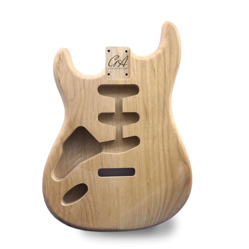 Left Handed Stratocaster Compatible Guitar Body SSS – Unfinished – 2 Piece American Alder