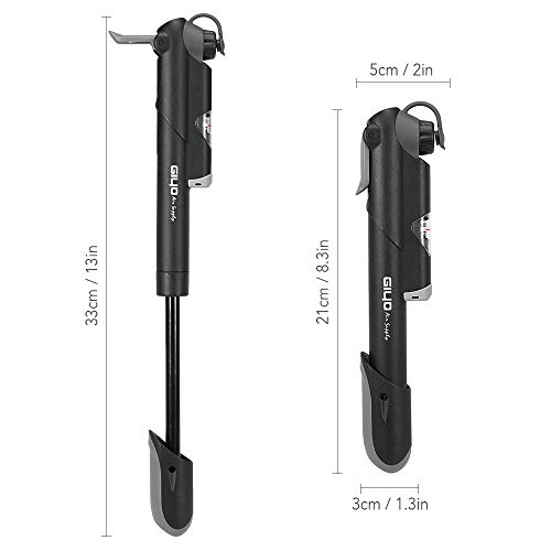 Leeofty Mini Bomba de Bicicleta Da De Bicicleta Bomba de Ar de Alta Pressão Da Bomba de 120 PSI Com