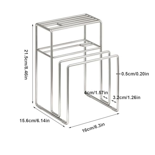 Estante para tablas de cortar con almacenamiento vertical eficiente 6