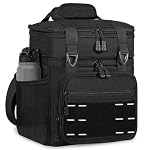 Tactical Expandable Lunch Box Men 2 Layer Cooler Bag 20 Cans Black
