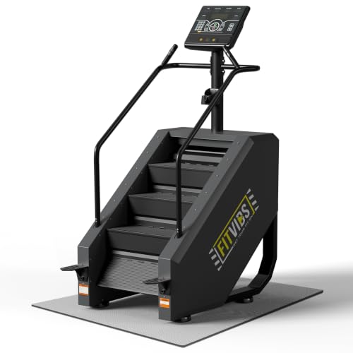 Image of Fitvids Stair Stepper Machine, Commercial Grade Stair Climber with 15 Resistance Levels, Continuous Stair Stepping Machine for Cardio and Lower Body Workouts, LED Screen, Exercise Machine for Home Gym