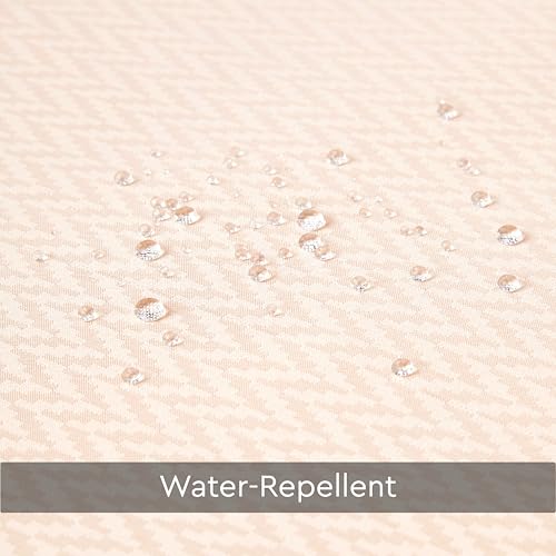 Image of Encasa XO Waterproof Shower Curtain for Bathroom 7 x 6 feet(183x213 cm), Anti-Fungal Polyester Washroom Curtain with 12 Hooks, Wet & Dry Partition Toilet Curtains ZZ Peach