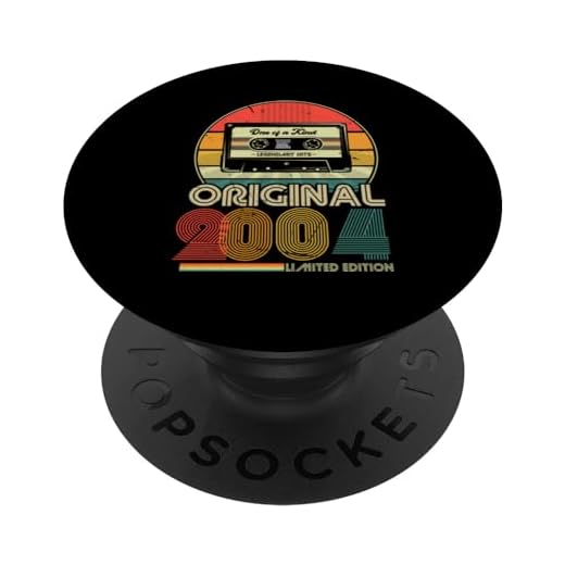 2004 Vintage Cumpleaños Retro Edición Limitada Hombres Mujer PopSockets PopGrip Intercambiable