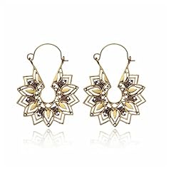 Gold flower earring
