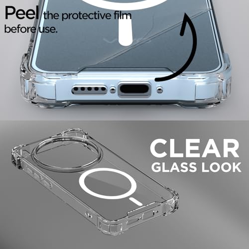 Image of Pikkme Back Cover for Vivo X300 Pro 5G Mag-Safe Shockproof PC + TPU Protective Case Magnetic Support Bumper Case (Transparent Mag-Safe)