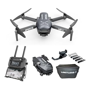 X Pro LIMITLESS 5 Camera Drone for Adults – GPS 4K UHD Drones with Obstacle Avoidance – 3-Axis Gimbal – Auto Return and Follow Mode – Long Flight Time & Control Range – Live Video – FAA RID Compliant