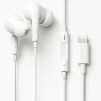 Fone De Ouvido Com Fio Intra Auricular Compativel Com iPhone 14/13/12/11/XR/XS/X/8/SE Microfone integrado Qualidade Premium Compatível Com iOS Compatível Com Lightning