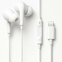 Fone De Ouvido Com Fio Intra Auricular Compativel Com iPhone 14/13/12/11/XR/XS/X/8/SE Microfone integrado Qualidade Premium Compatível Com iOS Compatível Com Lightning