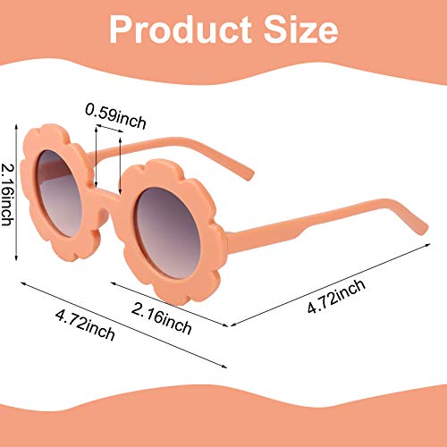 2 Pieces Flower Kids Sunglasses Boy Girl Toddler Sunglasses Cute Baby Sunglasses Party Favors For Boys Girls (Pink + White) #TOP2