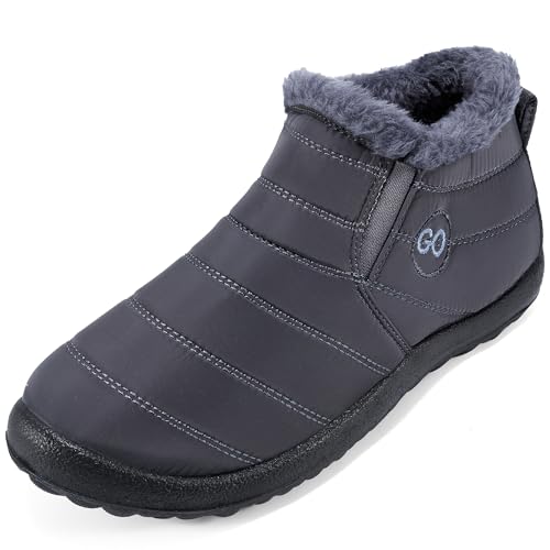 HARENCE Women Snow Boots with Warm Fur Lining, Waterproof Ankle Boots
