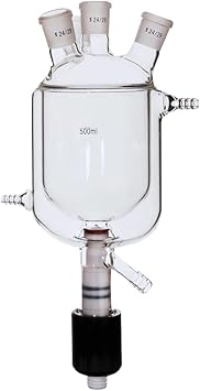 Lab 250/500/1000/2000ml 14/23 19/26 24/29 Three Necks Jacket Double Layer Reaction Bottle Lab250ml