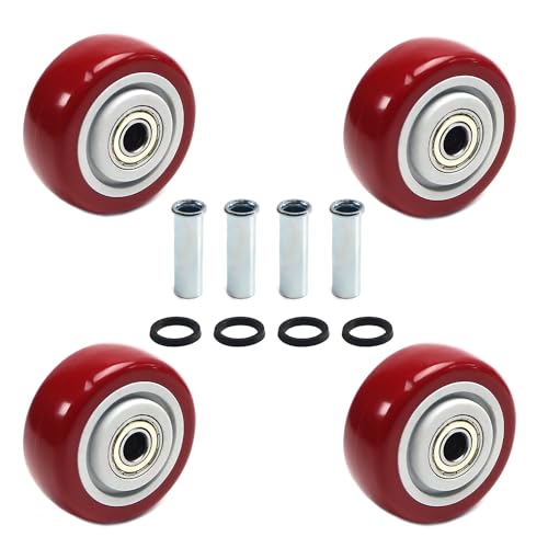 Roulettes de rechange robustes charge lourde 7,6 cm pivotantes lot de 4