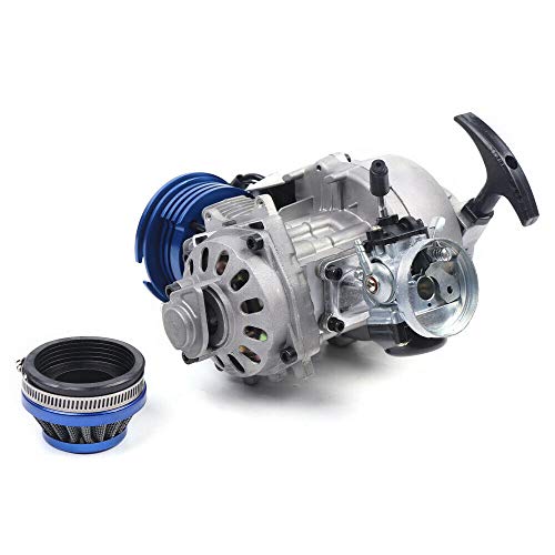Engine Motor 49/50CC 2 Stroke Racing Complete Engine Motor Pull Start Motorized Bike Engine Kit for Pocket Bike Mini Dirt Bike ATV Scooter - Thumbnail 5