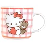 サンリオ (SANRIO) 「 ハローキティ 」 マグ カップ コップ 約200ml 電子レンジ 食洗機対応 食器 グッズ 雑貨 染付 チェック 日本製 300102
