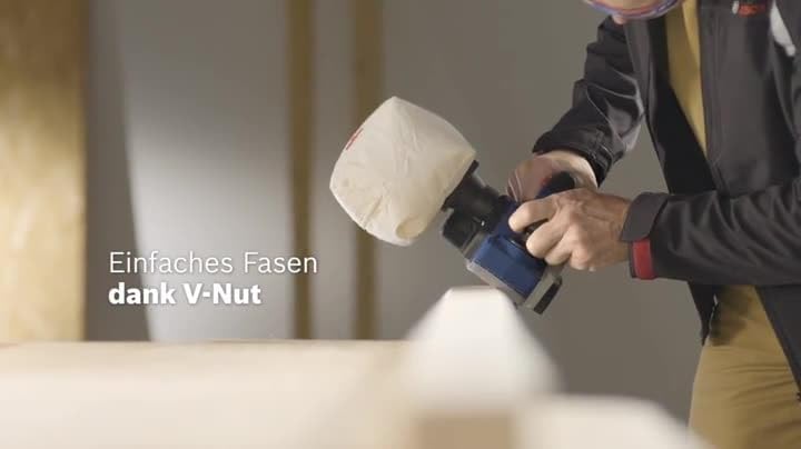 Bild 2 - Bosch Professional Hobel GHO 16-82 (630 Watt, 230 Volt, inkl. Innensechskantschlüssel SW 2,5, Stoffstaubbeutel, Parallelanschlag)