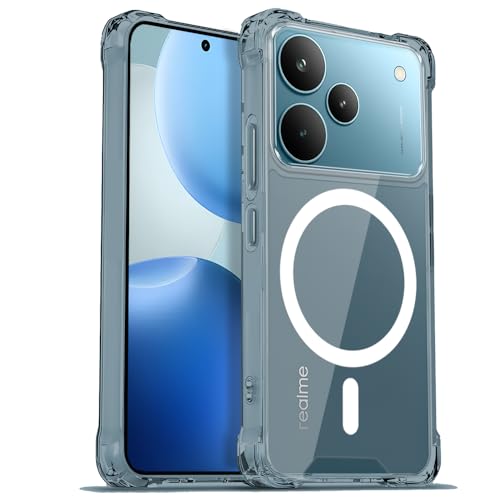 Image of AESTMO Clear Back Cover for Realme P4 Pro 5G | 360 Protection | Transparent Back Cover for Realme P4 Pro 5G (PC + TPU, Compatible with MagSafe Accessories, Transparent Bumper)
