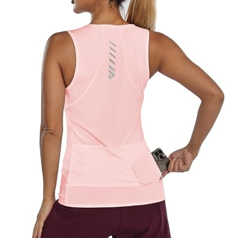 Lo.gas Damska koszulka rowerowa, bez rękawów, oddychająca, na rower wyścigowy, koszulka na rower górski, damska koszulka sportowa, tank top, 1-2 sztuki, 1-różowy, M