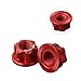 Vintage for Bike Rear Wheel Axle Nut Set, 2-Pack M10x1.0 Track Lock Nuts for Fixed Gear and Single-Speed Bikes, Aluminum Alloy, Black/Red(W/Logo Red)