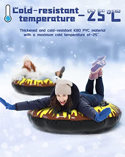 image for Snow Tube Sled for Kids and Adults, TOSKIESGO 47