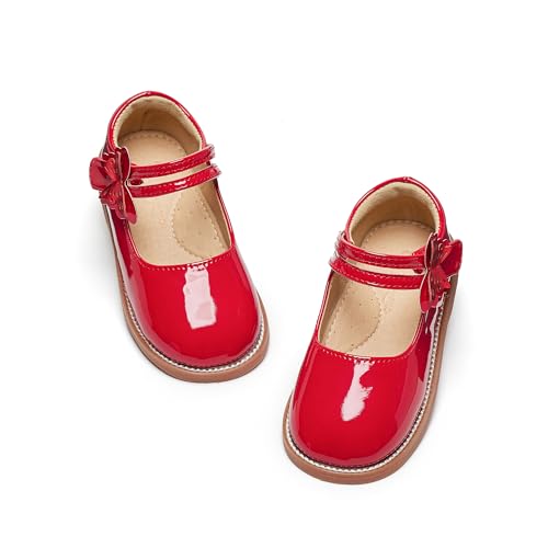 Image of Flaryzone Toddler Girls Mary Jane School Uniform Oxfords Dress Shoes Flats | Wide Round Toe,Cushioned Comfort, Flower Girl shoes for Wedding Party Daily