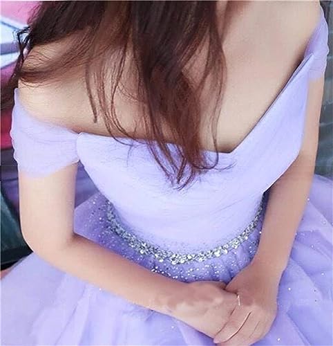 Tulle Homecoming Dresses for Teens Off Shoulder Short Prom Dresses Sparkly Beaded Cocktail Gowns2