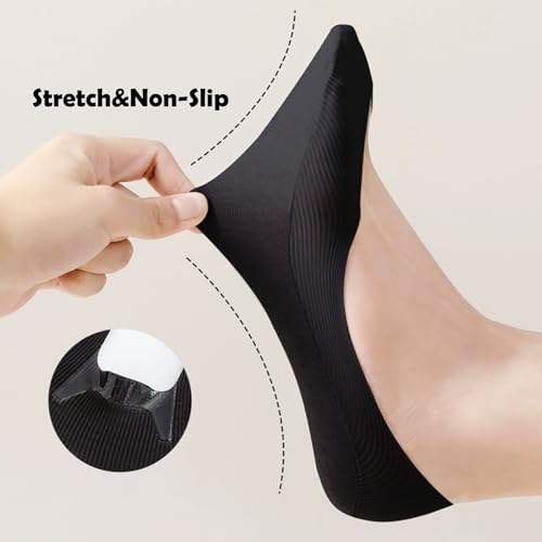 3 Pairs No Show Invisible Socks Women's Ultra-Low Tube Non-slip Flat SocksBoat Socks Summer2